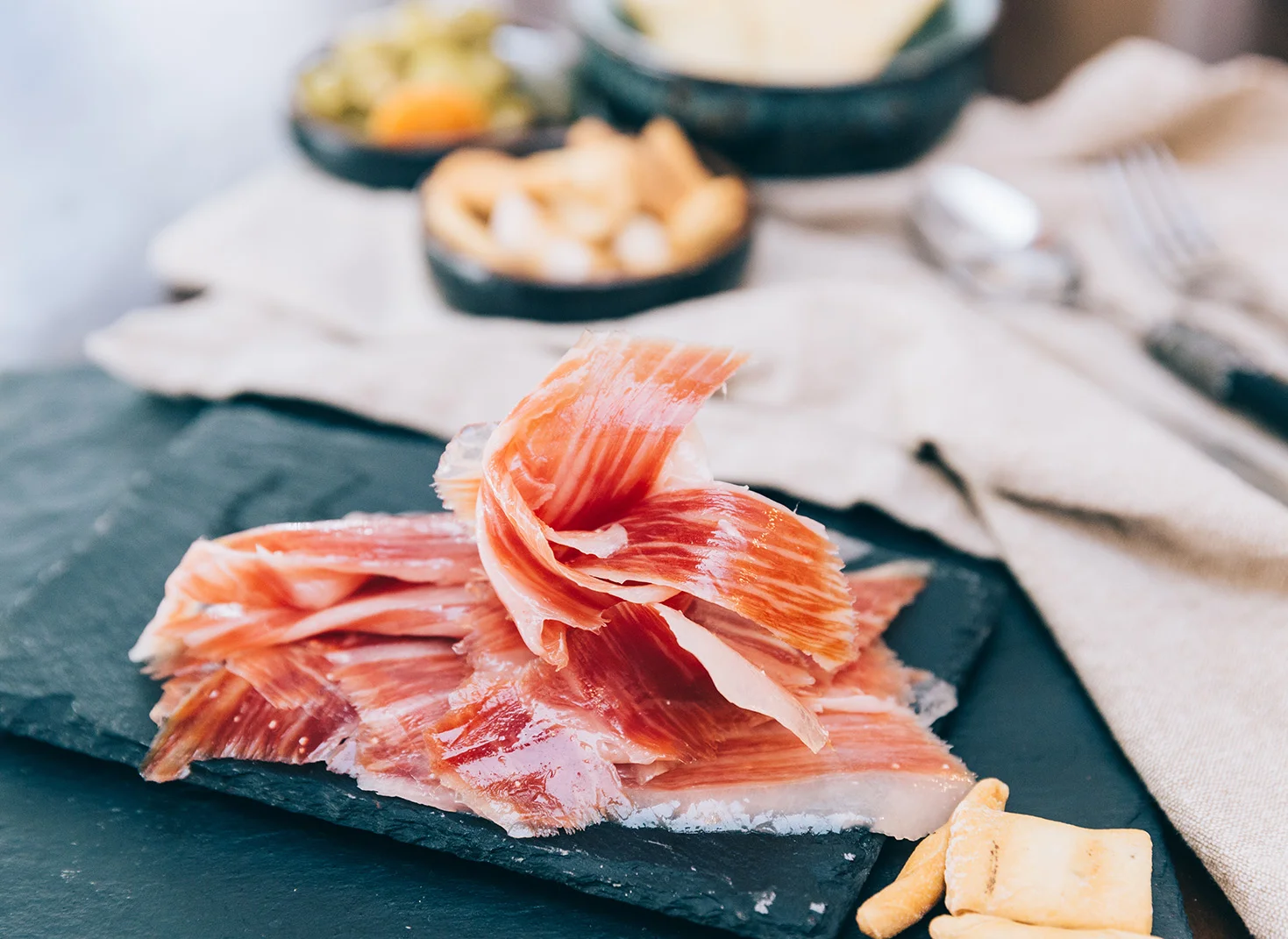 Visita y maridaje con jamón ibérico o quesos
